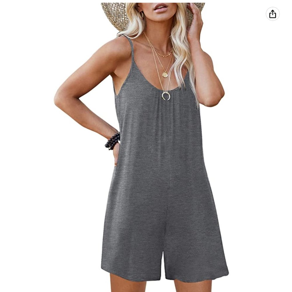 Sexy Grey Loose Romper/Playsuit